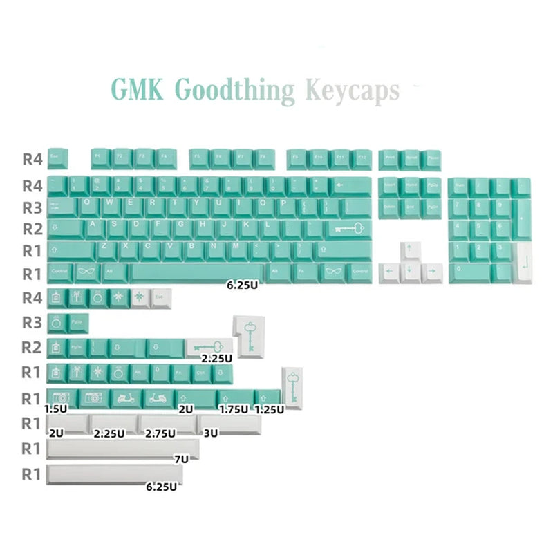 GMK Stargaze Keycaps PBT Dye-Sublimation Mechanical Keyboards Key Cap 131 Keys Cherry Profile for MX Switch GH60/64/68/84/87/104