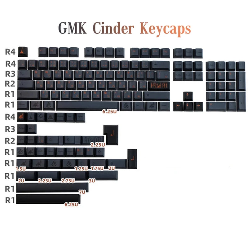 GMK Stargaze Keycaps PBT Dye-Sublimation Mechanical Keyboards Key Cap 131 Keys Cherry Profile for MX Switch GH60/64/68/84/87/104