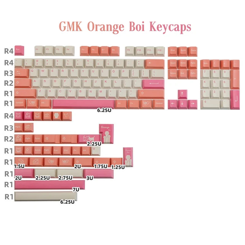 GMK Stargaze Keycaps PBT Dye-Sublimation Mechanical Keyboards Key Cap 131 Keys Cherry Profile for MX Switch GH60/64/68/84/87/104