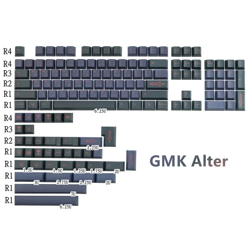 GMK Stargaze Keycaps PBT Dye-Sublimation Mechanical Keyboards Key Cap 131 Keys Cherry Profile for MX Switch GH60/64/68/84/87/104